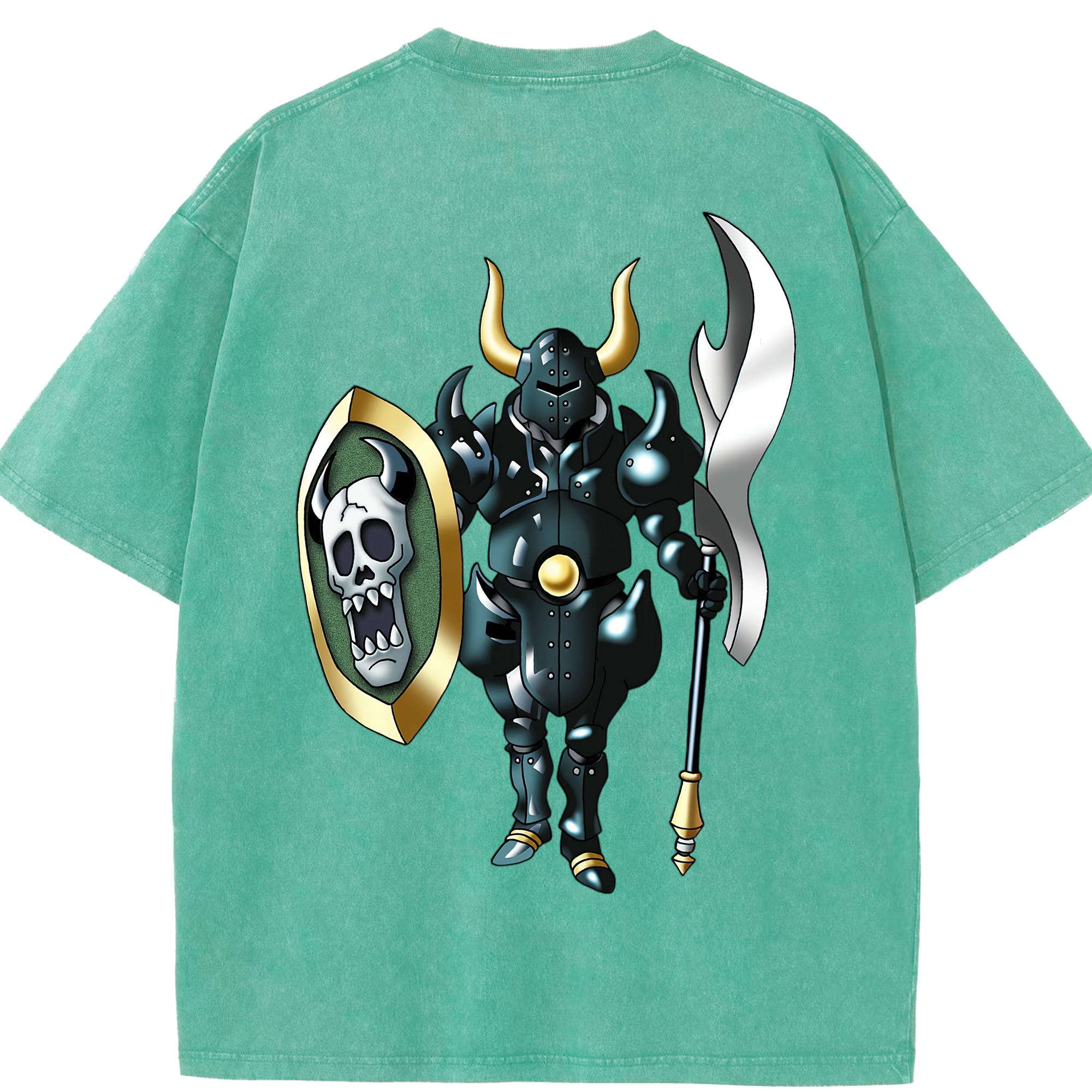 （画像用） ドラゴンクエスト Doragon Kuesuto Dragon Quest 綿100% ヴィンテージ風 半袖Tシャツ（背面プリント）